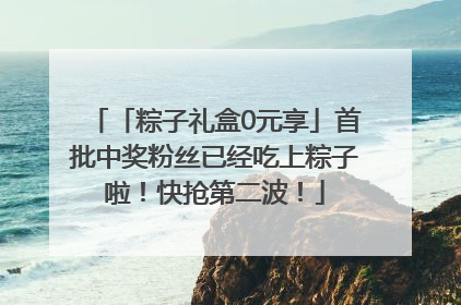 「粽子礼盒0元享」首批中奖粉丝已经吃上粽子啦！快抢第二波！
