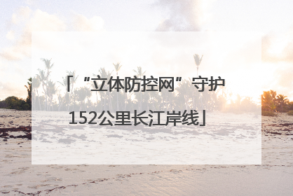 “立体防控网”守护152公里长江岸线