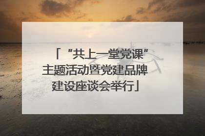 “共上一堂党课”主题活动暨党建品牌建设座谈会举行