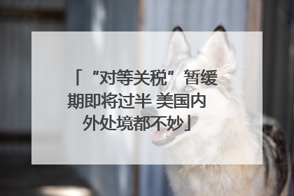 “对等关税”暂缓期即将过半 美国内外处境都不妙