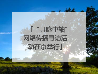 “寻脉中轴”网络传播寻访活动在京举行