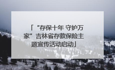 “存保十年 守护万家”吉林省存款保险主题宣传活动启动