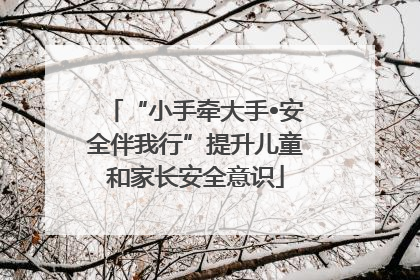 “小手牵大手•安全伴我行”提升儿童和家长安全意识