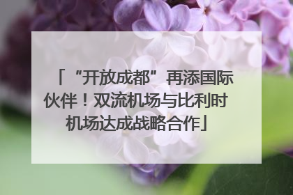 “开放成都”再添国际伙伴！双流机场与比利时机场达成战略合作