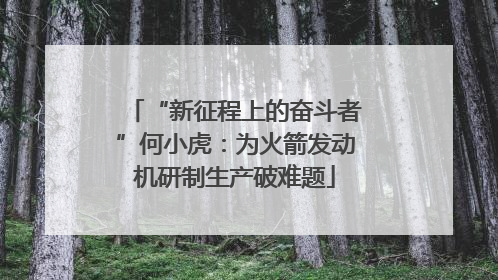 “新征程上的奋斗者”何小虎：为火箭发动机研制生产破难题