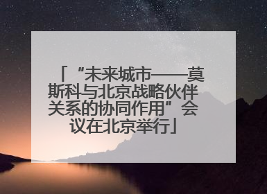 “未来城市——莫斯科与北京战略伙伴关系的协同作用”会议在北京举行