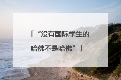 “没有国际学生的哈佛不是哈佛”