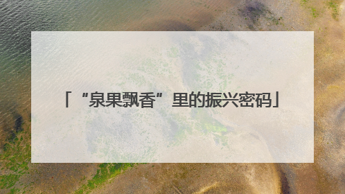 “泉果飘香”里的振兴密码