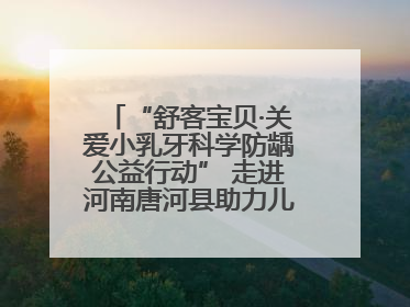 “舒客宝贝·关爱小乳牙科学防龋公益行动” 走进河南唐河县助力儿童口腔健康
