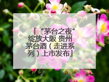 “茅台之夜”绽放大阪 贵州茅台酒（走进系列）上市发布