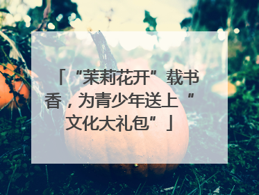 “茉莉花开”载书香，为青少年送上“文化大礼包”