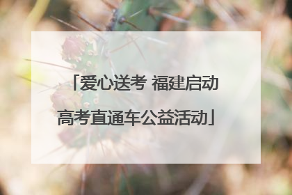 爱心送考 福建启动高考直通车公益活动