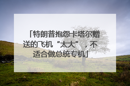 特朗普抱怨卡塔尔赠送的飞机“太大”，不适合做总统专机