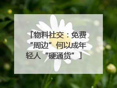 物料社交：免费“周边”何以成年轻人“硬通货”