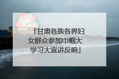 甘肃各族各界妇女群众参加巾帼大学习大宣讲反响