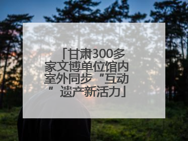 甘肃300多家文博单位馆内室外同步“互动”遗产新活力