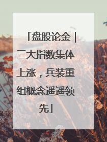 盘股论金｜三大指数集体上涨，兵装重组概念遥遥领先