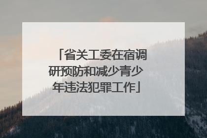 省关工委在宿调研预防和减少青少年违法犯罪工作