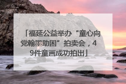 福延公益举办“童心向党翰墨助困”拍卖会，49件童画成功拍出