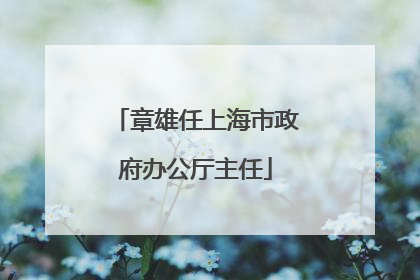 章雄任上海市政府办公厅主任