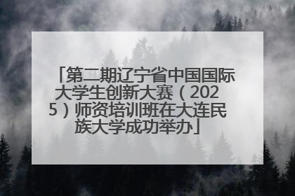 第二期辽宁省中国国际大学生创新大赛（2025）师资培训班在大连民族大学成功举办