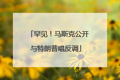 罕见！马斯克公开与特朗普唱反调