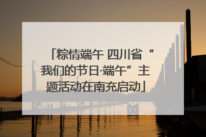 粽情端午 四川省“我们的节日·端午”主题活动在南充启动