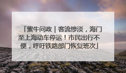 紫牛问政｜客流惨淡，海门至上海动车停运！市民出行不便，呼吁铁路部门恢复班次