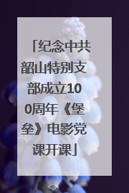 纪念中共韶山特别支部成立100周年《堡垒》电影党课开课