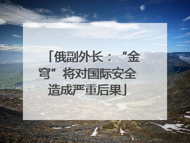 俄副外长：“金穹”将对国际安全造成严重后果