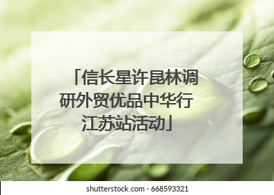 信长星许昆林调研外贸优品中华行江苏站活动