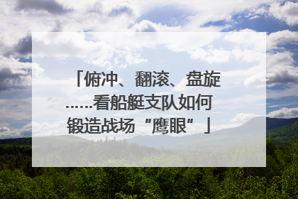 俯冲、翻滚、盘旋……看船艇支队如何锻造战场“鹰眼”