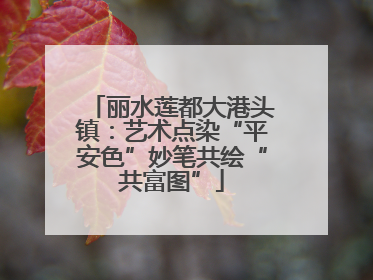 丽水莲都大港头镇：艺术点染“平安色”妙笔共绘“共富图”