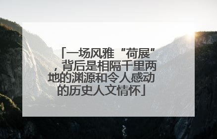 一场风雅“荷展”，背后是相隔千里两地的渊源和令人感动的历史人文情怀