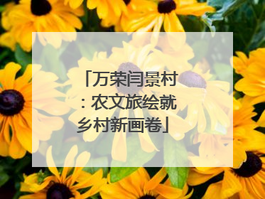 万荣闫景村：农文旅绘就乡村新画卷