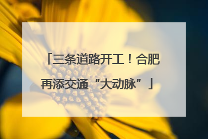 三条道路开工！合肥再添交通“大动脉”