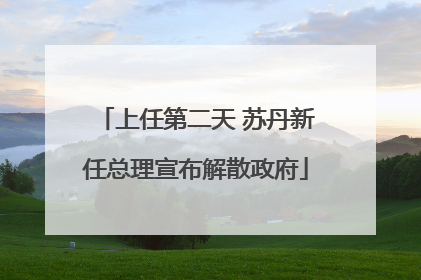 上任第二天 苏丹新任总理宣布解散政府