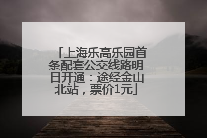上海乐高乐园首条配套公交线路明日开通：途经金山北站，票价1元