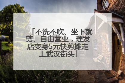不洗不吹、坐下就剪、自由营业，理发店变身5元快剪摊走上武汉街头