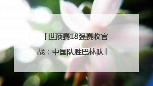 世预赛18强赛收官战：中国队胜巴林队
