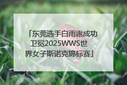 东莞选手白雨露成功卫冕2025WWS世界女子斯诺克锦标赛