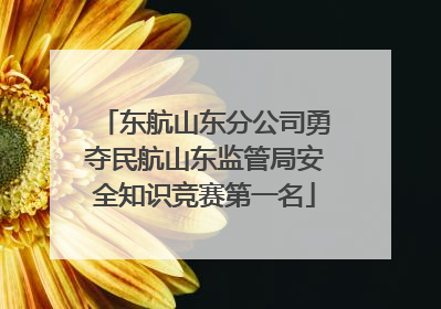 东航山东分公司勇夺民航山东监管局安全知识竞赛第一名