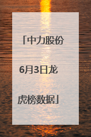 中力股份6月3日龙虎榜数据