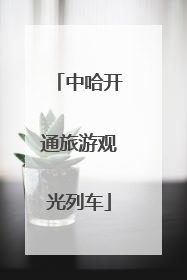 中哈开通旅游观光列车