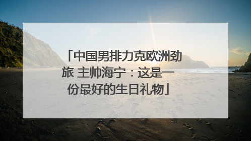 中国男排力克欧洲劲旅 主帅海宁：这是一份最好的生日礼物