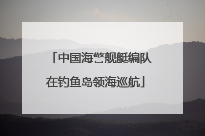 中国海警舰艇编队在钓鱼岛领海巡航