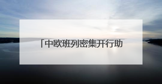 中欧班列密集开行助推“落地经济” 激活周边地区发展新动能
