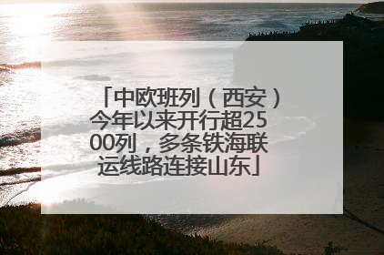 中欧班列（西安）今年以来开行超2500列，多条铁海联运线路连接山东