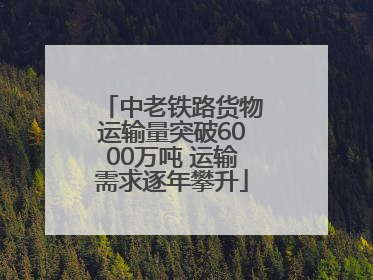 中老铁路货物运输量突破6000万吨 运输需求逐年攀升