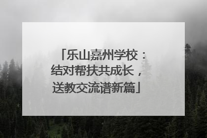 乐山嘉州学校：结对帮扶共成长，送教交流谱新篇